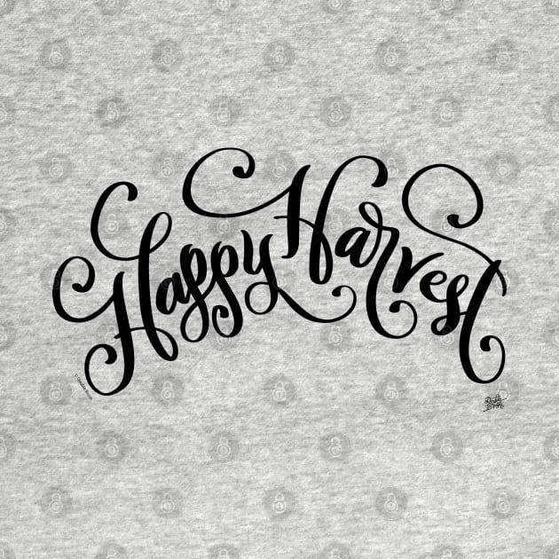 Happy Harvest Hand Lettered Design by DoubleBrush